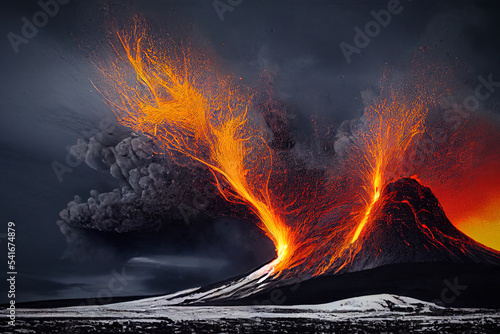 Fire and Ice, active volcanos 