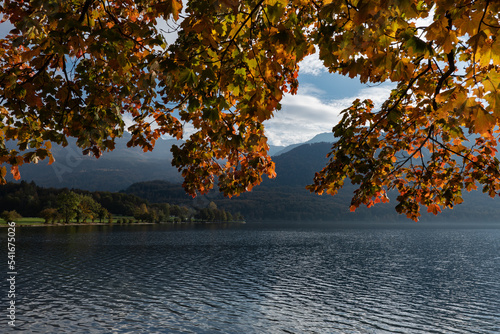 Lake Bohinj and Julian Alps in autumn,Slovenia