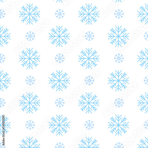 Vector illustration of snowflakes repeating pattern