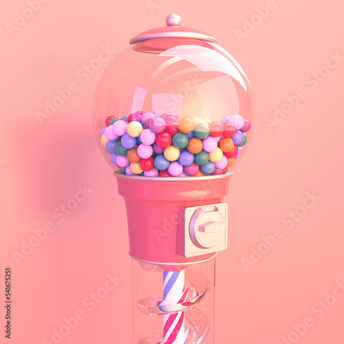 Bild auf Leinwand Gumball Dispenser Pink Room