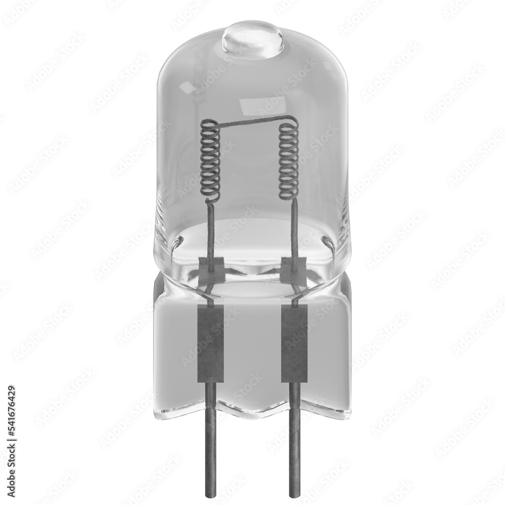 3d rendering illustration of an halogen lamp 3d rendering illustration of an halogen lamp