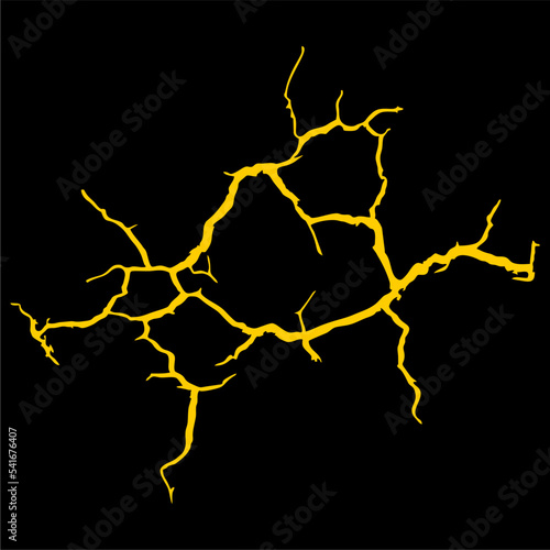 crack lightning effect vector