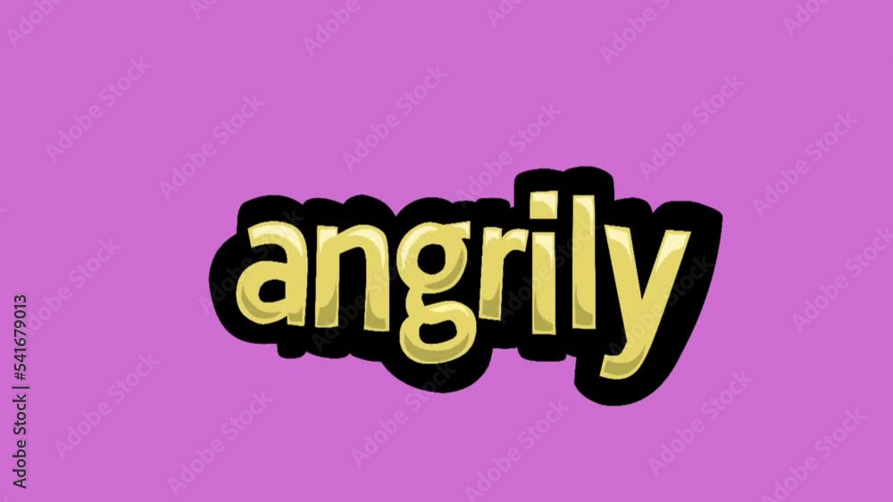 Pink screen animation video written ANGRILY Pink screen animation video written ANGRILY
