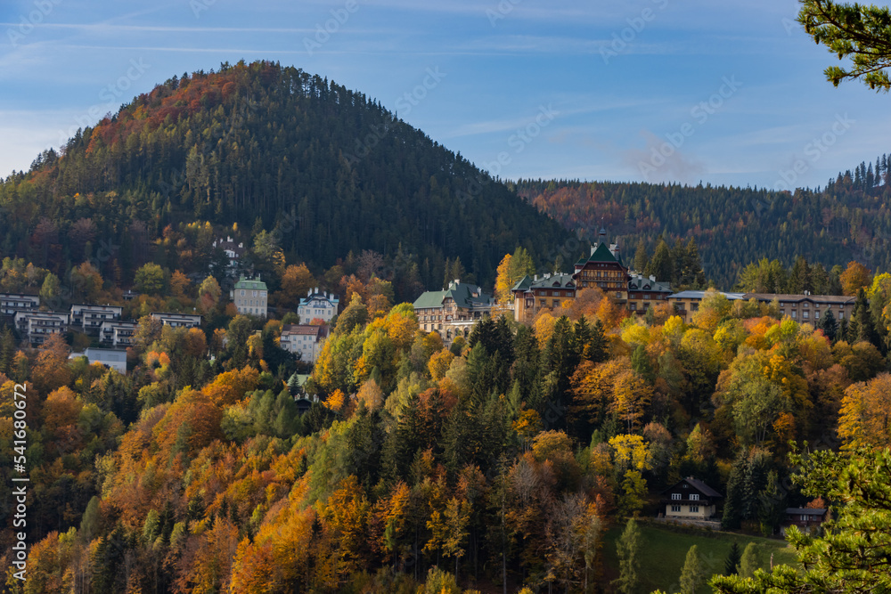 Obraz premium Ausblick Semmering von 20 Schilling Blick im Herbst