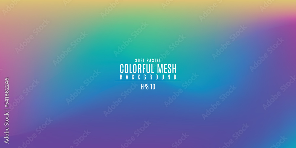 Abstract trendy colorful mesh gradient blurred background