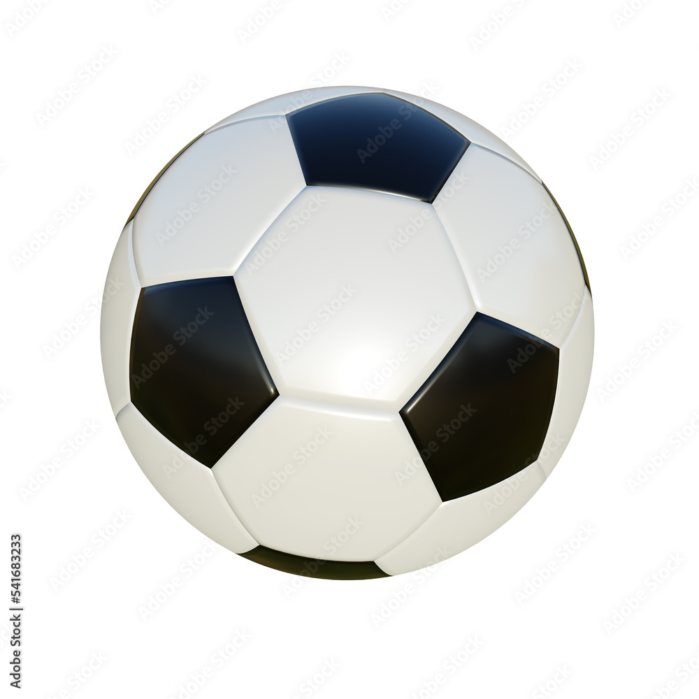 Fototapeta premium Classic soccer ball. 3D render.