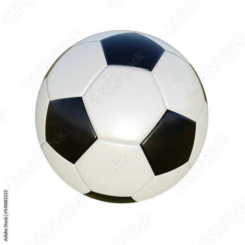 Classic soccer ball. 3D render.