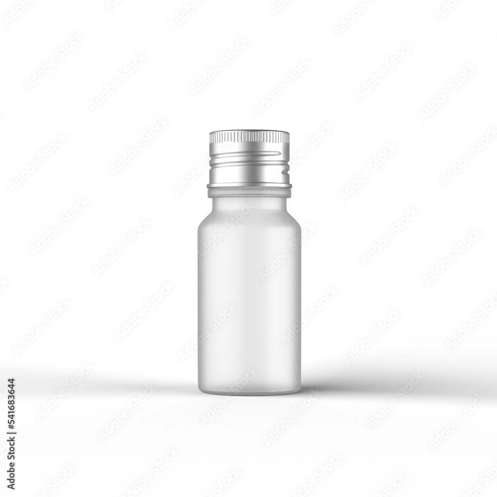 Frosted Glass Bottle 3D Rendering Frosted Glass Bottle 3D Rendering