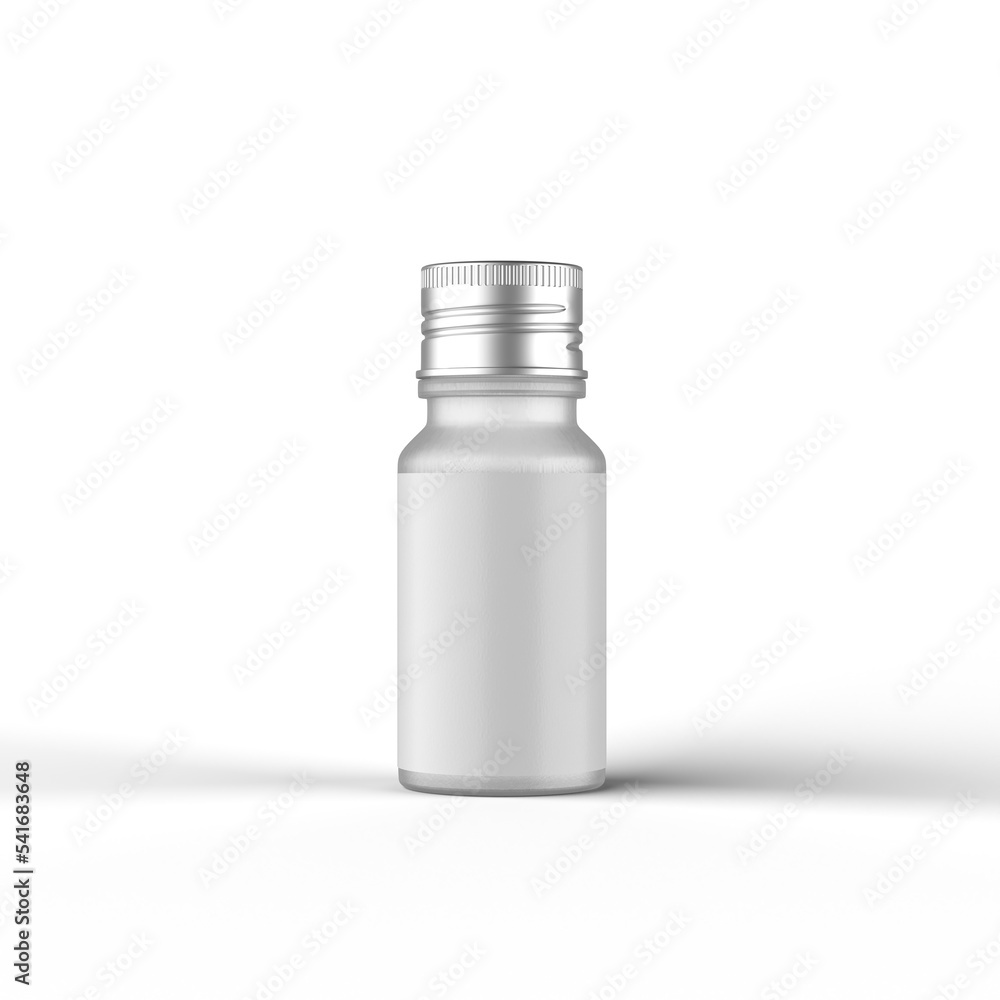 Frosted Glass Bottle 3D Rendering Frosted Glass Bottle 3D Rendering