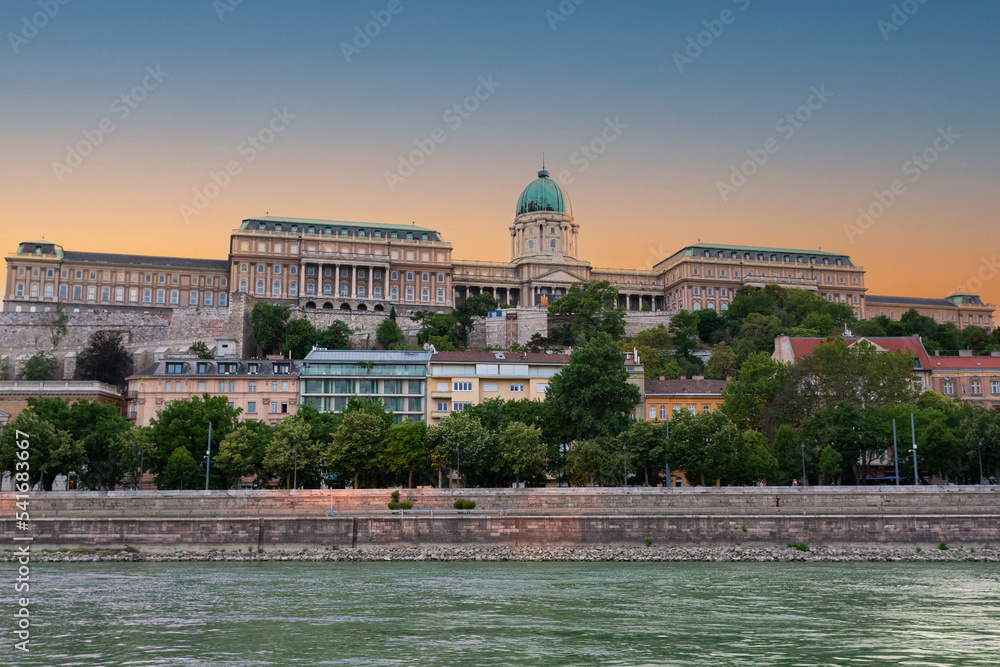 Royal Palace in Budapest, Hungary. View from the river