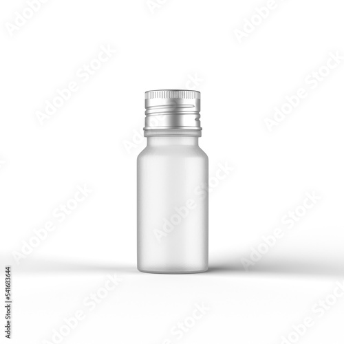 Frosted Glass Bottle 3D Rendering