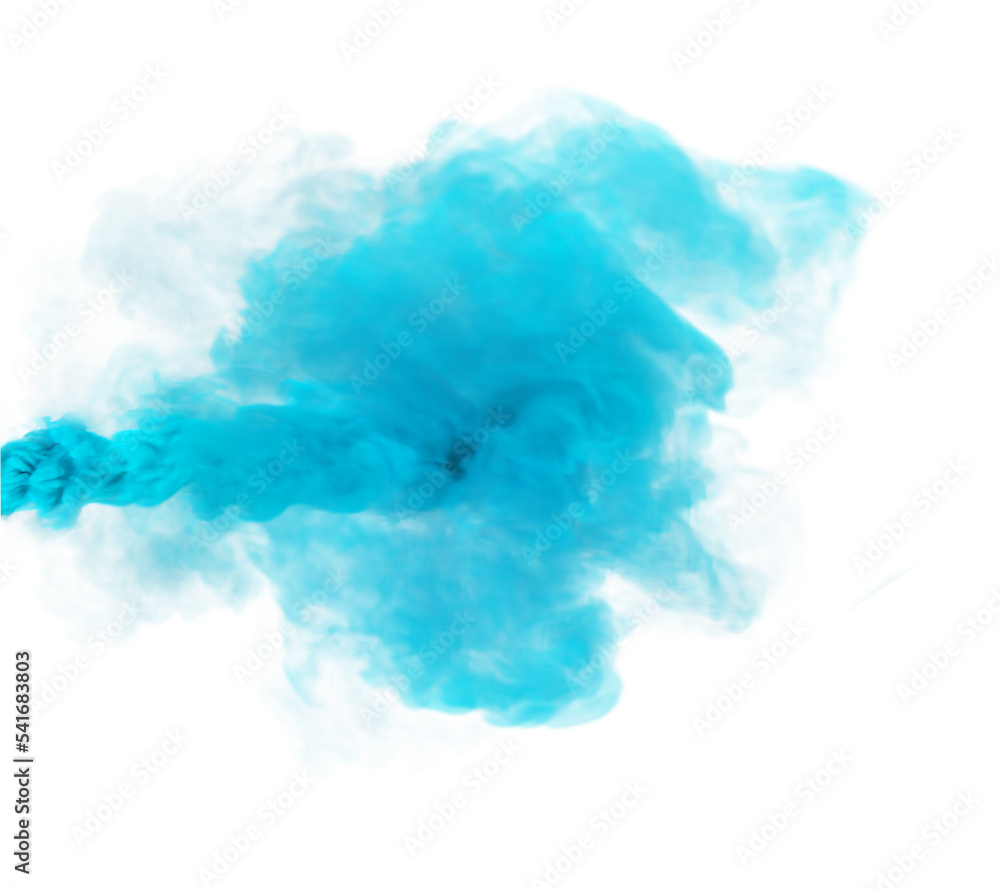 Azure blue  plume of smoke