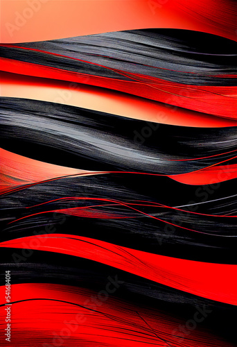 Red and black flowing backg...