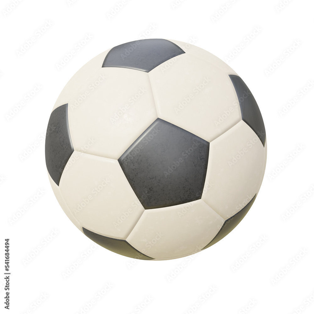 Realistic soccer ball. 3D render. Realistic soccer ball. 3D render.