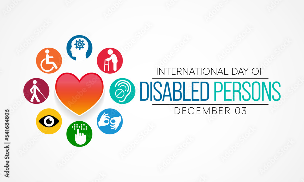 International Day of Persons with Disabilities (IDPD) is celebrated every year on 3 December. to raise awareness of the situation of disabled persons in all aspects of life. Vector illustration International Day of Persons with Disabilities (IDPD) is celebrated every year on 3 December. to raise awareness of the situation of disabled persons in all aspects of life. Vector illustration