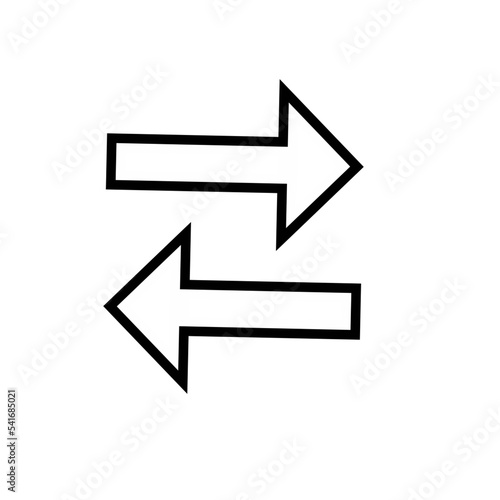 Left Right outlined arrow icon 