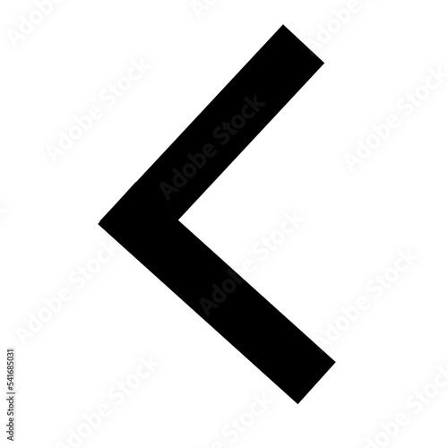 Left arrow icon, angle arrow icon 