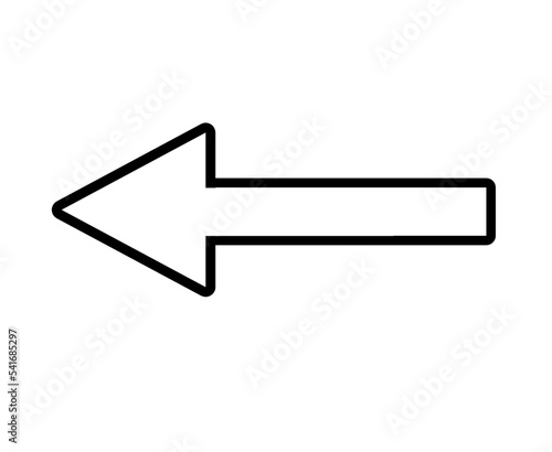 Left arrow outlined icon