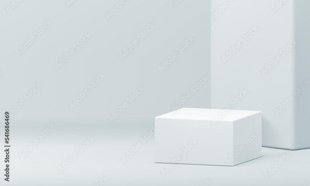 3d podium white rectangular box decorative wall premium studio background realistic vector 3d podium white rectangular box decorative wall premium studio background realistic vector