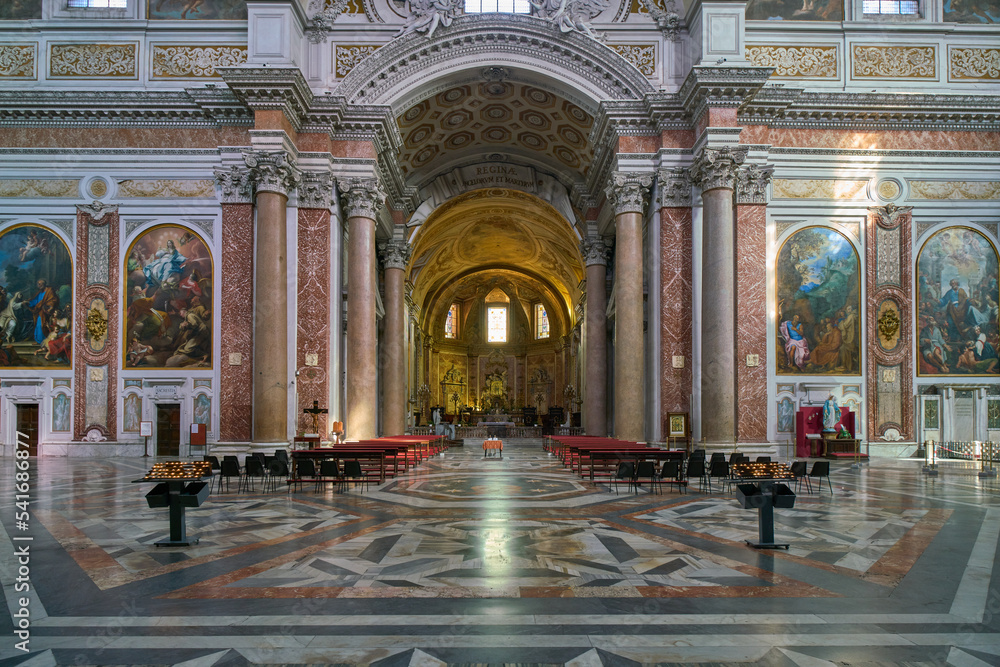 Obraz premium The mannerist styled church of Santa Maria degli Angeli church in Rome, Italy