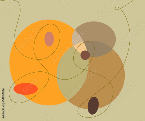 Botanical wall art vector set. Golden foliage line art drawing with abstract shape. Abstract Plant Art design for wall framed prints, canvas prints, poster, home decor, cover, wallpaper.