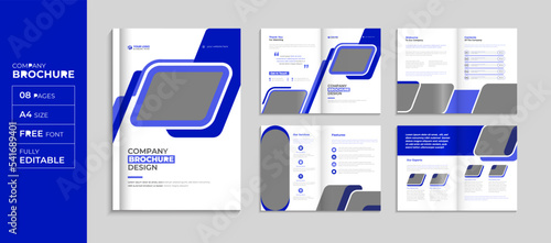 Minimal business brochure design template a4 annual book cover simple style and modern layout set