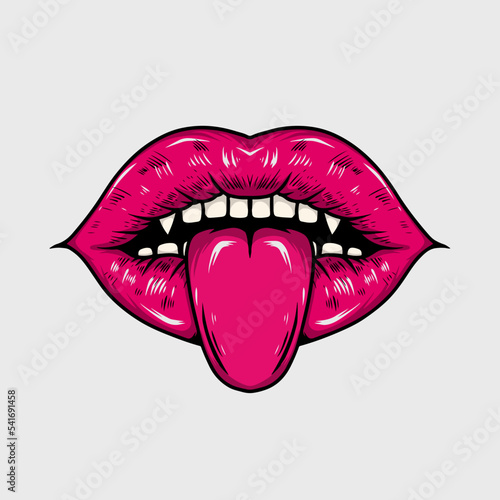 mouth girl woman illustration