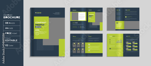 Minimal business brochure design template a4 annual book cover simple style and modern layout set