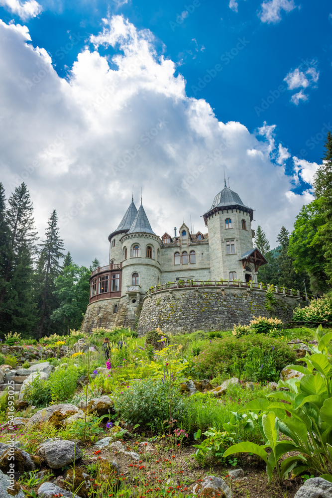 Castle of Gressoney in  the Italian Alps