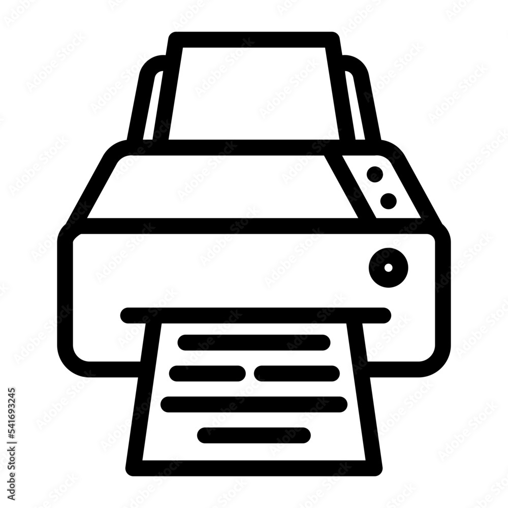 printer line icon printer line icon