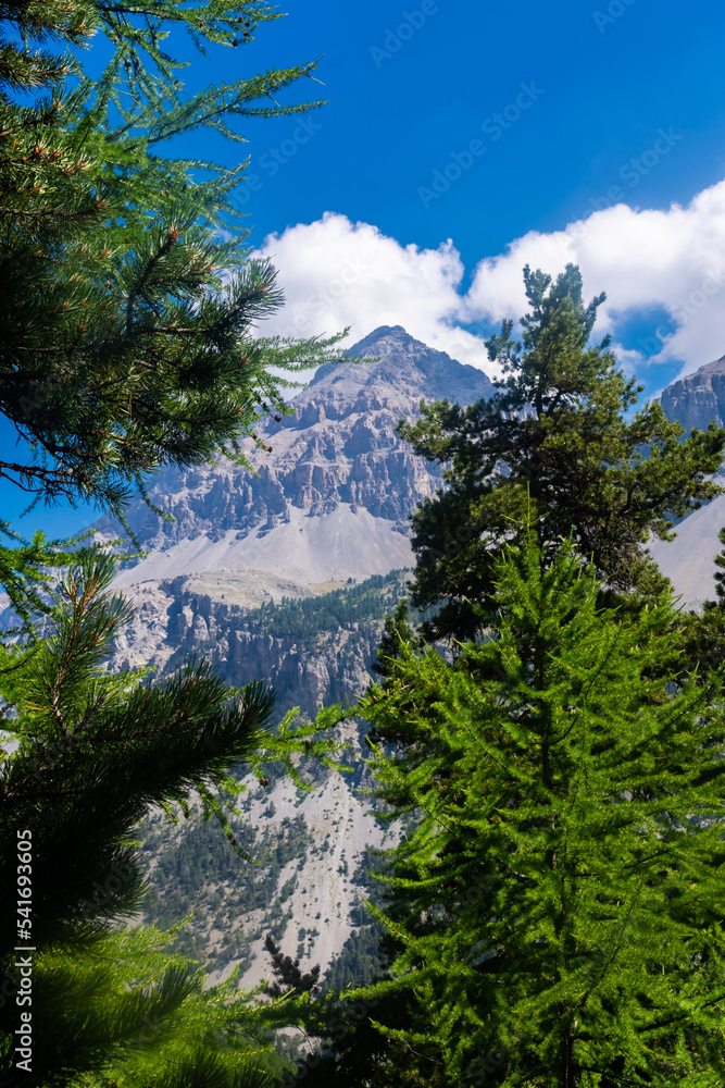 Beautiful landscape with the mountains of the vallée Étroite (french for Beautiful landscape with the mountains of the vallée Étroite (french for