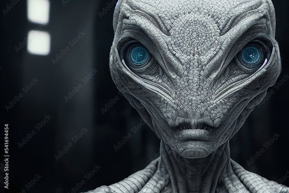 Alien extraterrestrial martian. Generative AI