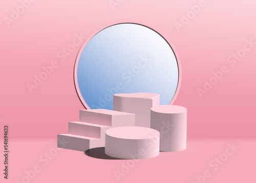 3d Abstract background minimal style for branding product presentation on Valentine's dayAbstract background minimal style for branding product presentation on Valentine's day.