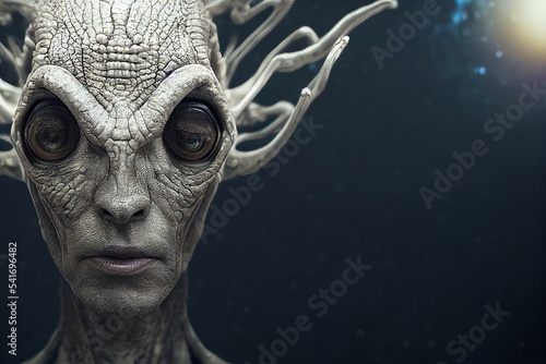 Alien extraterrestrial martian. Generative AI photo