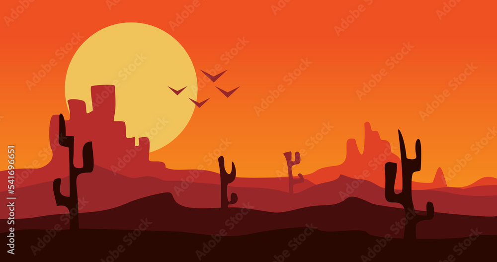 cactus rock mountains background in red twilight cactus rock mountains background in red twilight
