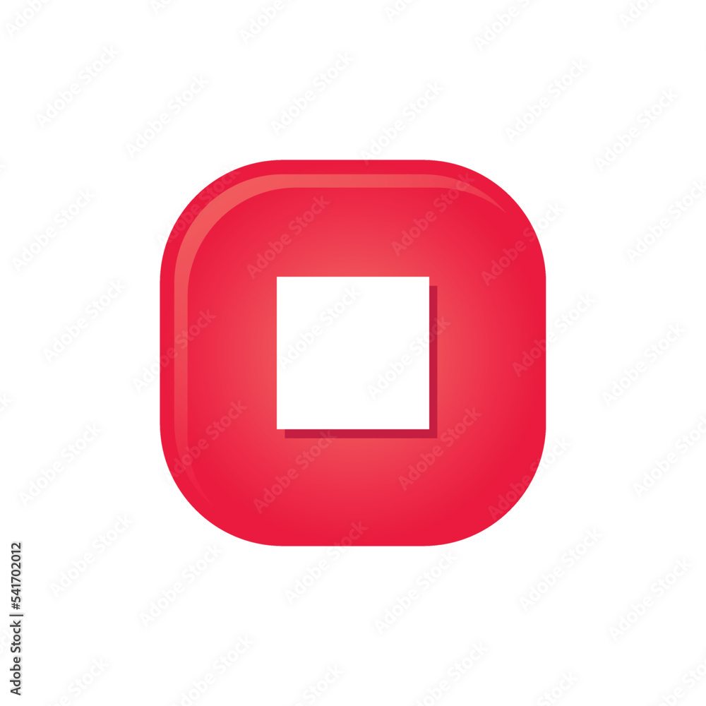 Media Video Button Icon Vector Media Video Button Icon Vector