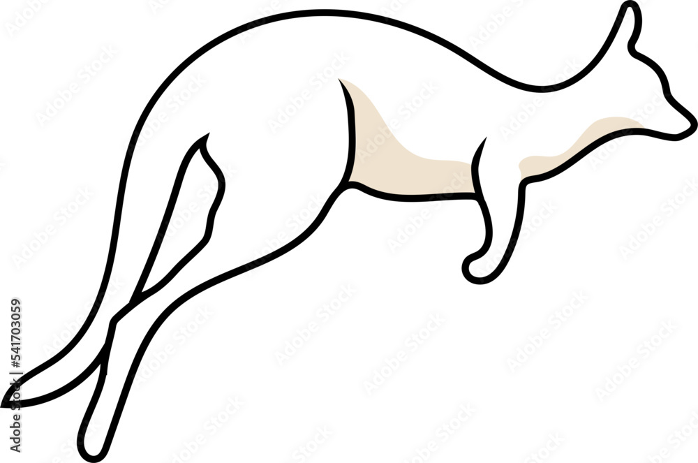 kangaroo outline kangaroo outline