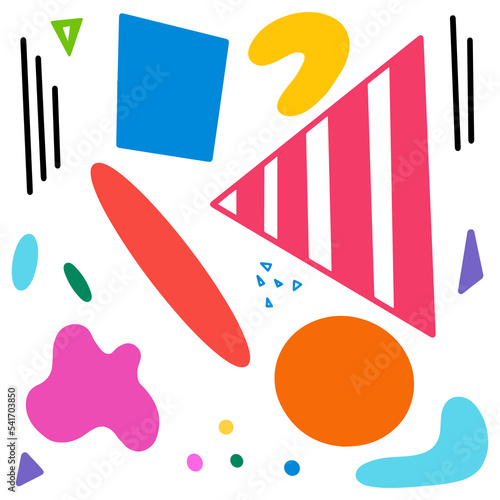 A set of colorful abstract shapes. Vector