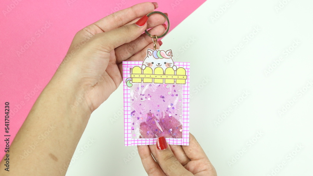 Handmade Squishy Keychain with Slime Handmade Squishy Keychain with Slime