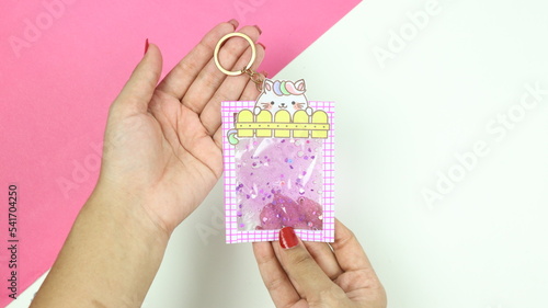 Handmade Squishy Keychain with Slime