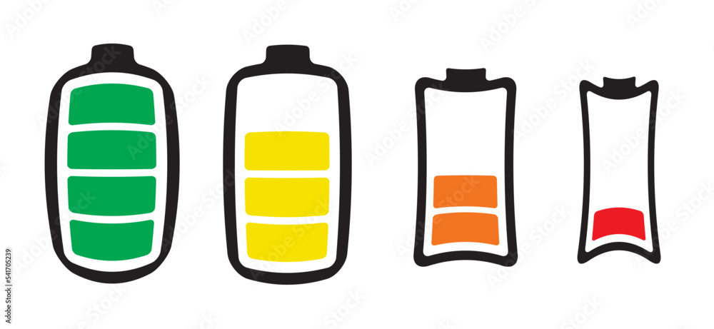 Batteries logo. Cartoon battery charging. Charge indicator. Charge level, loading point. Level energy powerfully. Power, empty, full, low, up status. Batteries logo. Cartoon battery charging. Charge indicator. Charge level, loading point. Level energy powerfully. Power, empty, full, low, up status.