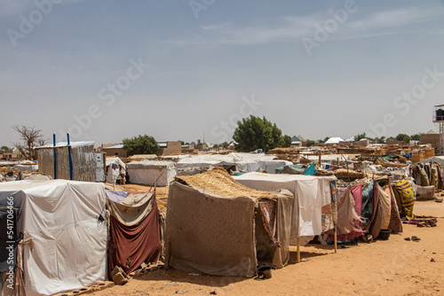 Refugee camp (IDP - Internal displaced persons) taking refuge from armed conflict between opposition groups and government. Very poor living conditions, lack of water, hygiene, shelter and food