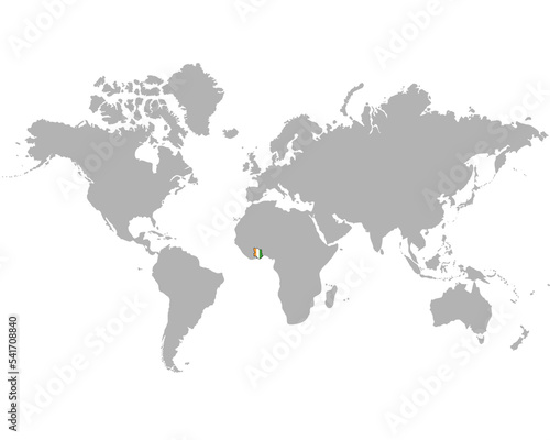 コートジボワールの地図