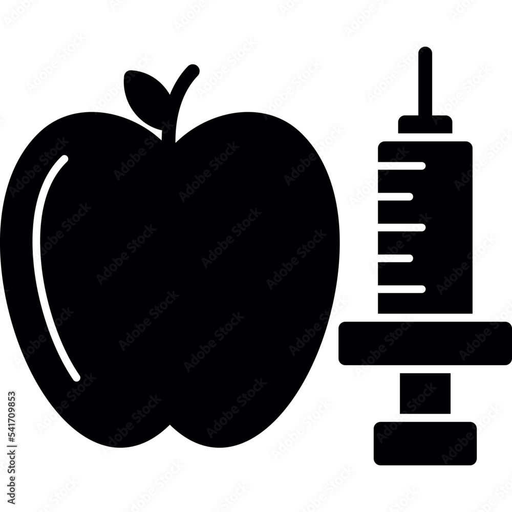 Obraz premium Genetic Modification Food Icon