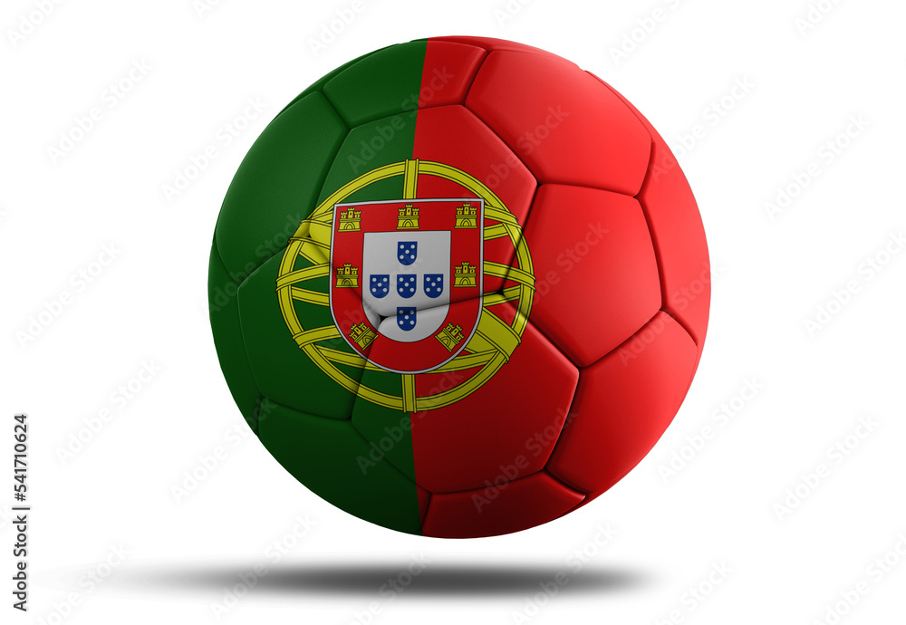 portugal world football tournament 2022 vector wavy flag pinned to