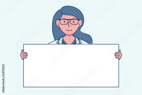 Doctor hold hands banner concept illustration. Virus Infection. Medical wallpaper. Quarantine illustration. Vector 10 eps