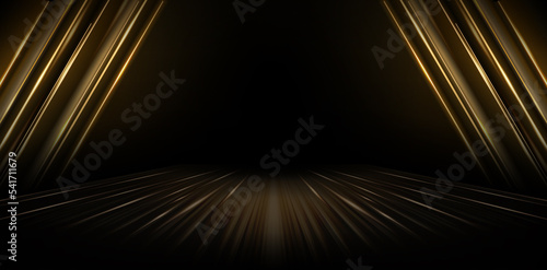vector illustration stage golden lines curtains with alpha channel for ecommerce signs retail shops, advertisement business agency, ads campaign marketing, email newsletter, landing page, header webs