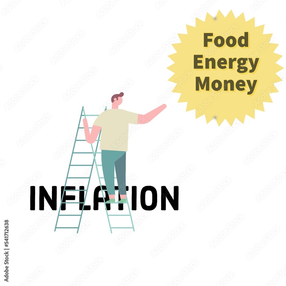 Inflation illustration concept. Inflation illustration concept.