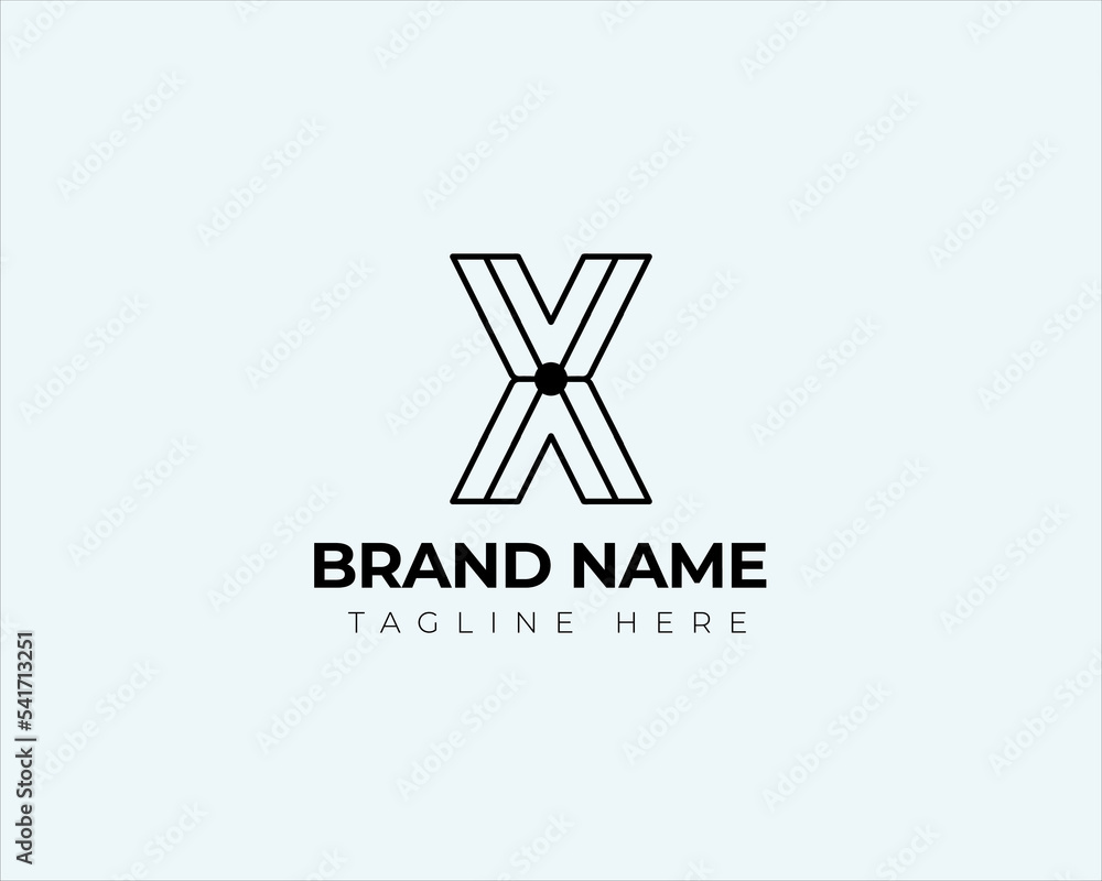Letter X logo design concept negative space style. Abstract sign constructed from check marks. Vector elements template icon. White color Letter X logo design concept negative space style. Abstract sign constructed from check marks. Vector elements template icon. White color