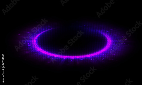 circle light effect background. Swirl glow magic line trail. Light effect motion